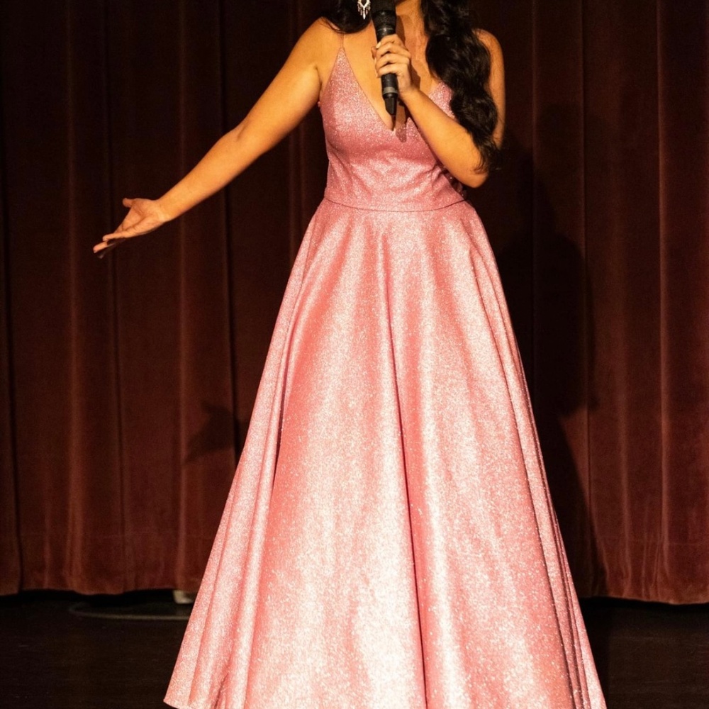 Pink Sparkle Prom/Pageant Dress, Size 12